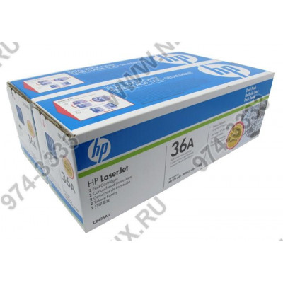 Картридж HP CB436AD/AF (№36A) BLACK Dual Pack для HP LJ P1505/M1522/M1120