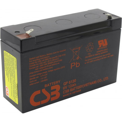 Аккумулятор CSB GP 6120 (6V, 12Ah) для UPS