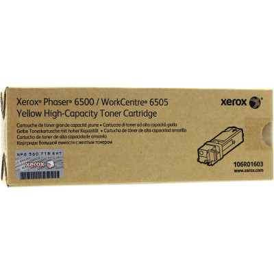 Тонер-картридж XEROX 106R01603 Yellow для Phaser 6500/6505 (повышенной ёмкости)