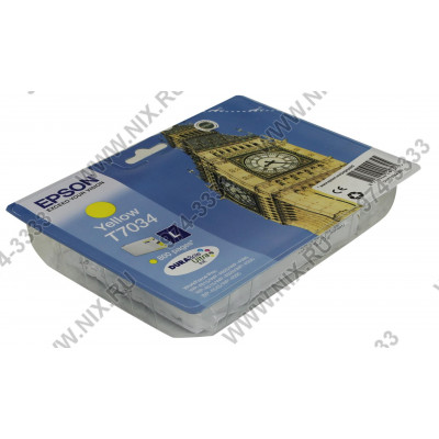 Картридж T7034 C13T70344010 Yellow для Epson WorkForce Pro WP-4015/4025/4095/4515/4525/4535/4545/4595