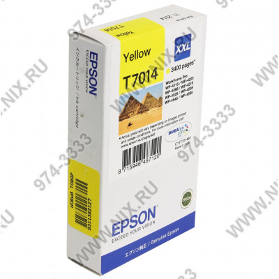 Картридж T7014 C13T701440 Yellow для Epson WorkForce Pro WP-4015/4025/4095/4515/4525/4535/4545 (повыш.ёмкости)