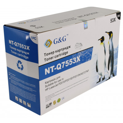 Картридж G&G NT-Q7553X Black для HP LaserJet P2015/2015D/2015N/M2727NF (повышенной ёмкости)