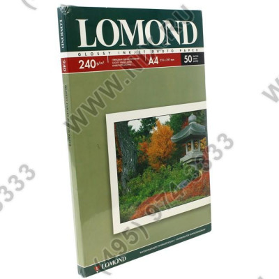 LOMOND 0102135 (A4, 50 листов, 240 г/м2) бумага глянцевая односторонняя