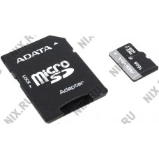 ADATA Premier AUSDH16GUICL10-RA1 microSDHC Memory Card 16Gb UHS-I U1 + microSD--SD Adapter