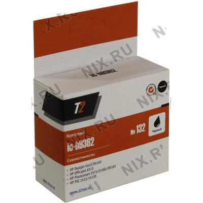 Картридж T2 ic-h9362 (№132) Black для HP DJ 5443/B4163,OJ 6313,PS 2573/C3183/D5163, PSC1513