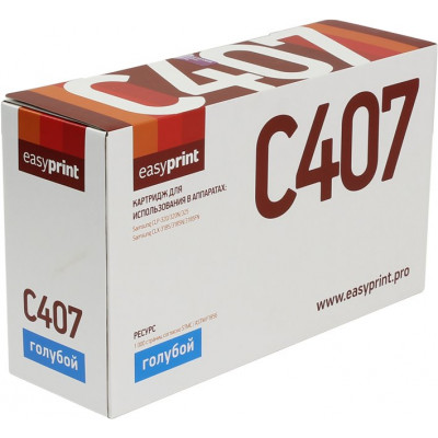 Тонер-картридж EasyPrint LS-C407 Cyan для Samsung CLP-320/320N/325, CLX-3185/3185FN/3185N