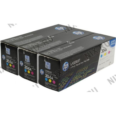 Картридж HP CF372AM (№304A) Tri-Pack Yellow/Magenta/Cyan для HP Color LaserJet CP2025, CM2320mfp