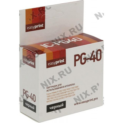 Картридж EasyPrint IC-PG40 для Canon iP1200/1300/1600/1700/1800, MP140/150/160/170/180/190/210