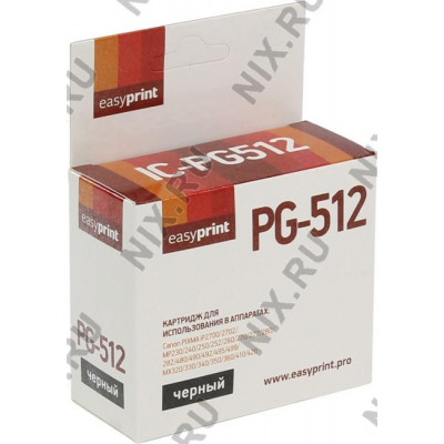 Картридж EasyPrint IC-PG512 для Canon MP250/270/272/280/490/492/495/499,MX320/330/340/350, IP2700