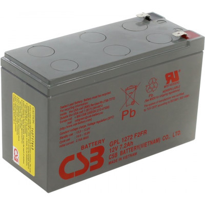Аккумулятор CSB GPL 1272 F2FR (12V, 7.2Ah) для UPS