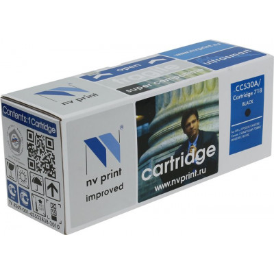 Картридж NV-Print аналог CC530A/Cartridge718 Black для HP ColorLaserJet CP2025/CM2320mfp,Canon LBP-7200C,MF8330