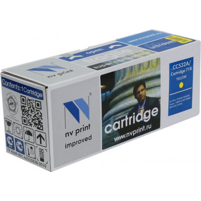 Картридж NV-Print аналог CC532A/Cartridge718 Yellow для HP ColorLaserJet CP2025/CM2320mfp,Canon LBP-7200C,MF8330
