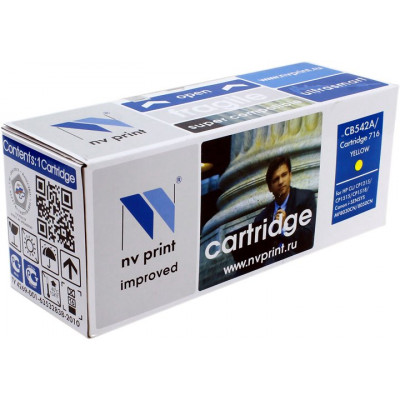 Картридж NV-Print аналог CB542A/Cartridge716 Yellow для HP LJ CM1312/CP1215/1515/1518, Canon MF8030CN/8050CN