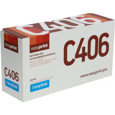 Тонер-картридж EasyPrint LS-C406 Cyan для Samsung CLP-365, CLX-3300/3305, C410/C460