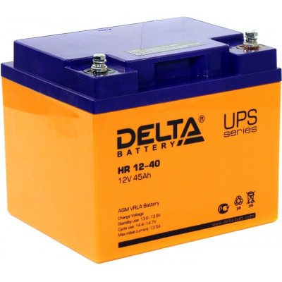 Аккумулятор Delta HR 12-40 (12V, 45Ah) для UPS