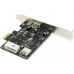 STLab U-1330 (RTL) PCI-Ex1, USB3.0, 1 port-ext, USB-C 1port-ext