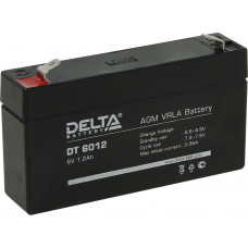 Аккумулятор Delta DT 6012 (6V, 1.2Ah) для слаботочных систем