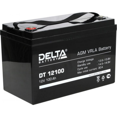 Аккумулятор Delta DT 12100 (12V, 100Ah) для слаботочных систем