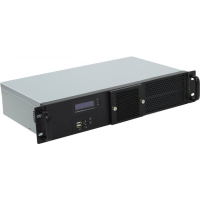 Server Case 2U Procase GM225F-B-0 Black, Mini-ITX, без БП, LCD display