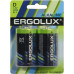 Ergolux LR20 BL-2 Size D, щелочной (alkaline) уп. 2 шт
