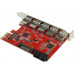 Orient VA-3U5219PE (OEM) PCI-Ex1, USB3.0, 5 port-ext, 19 pin port-int