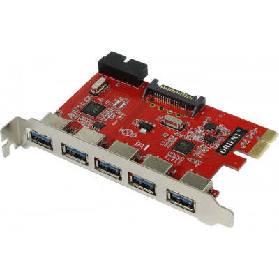 Orient VA-3U5219PE (OEM) PCI-Ex1, USB3.0, 5 port-ext, 19 pin port-int