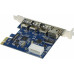 Orient VA-3U3A88PE (OEM) PCI-Ex1, USB3.0, 3 port-ext + LAN UTP 1000Mbps