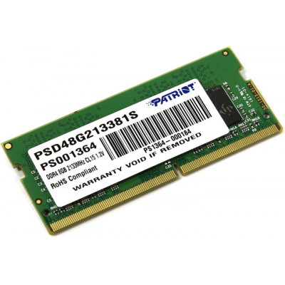 Patriot PSD48G213381S DDR4 SODIMM 8Gb PC4-17000 CL15 (for NoteBook)
