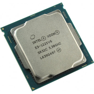CPU Intel Xeon E3-1225 V6  3.3 GHz/4core/SVGA HD Graphics P630/1+8Mb/73W/8 GT/s LGA1151