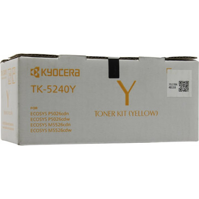 Тонер-картридж Kyocera TK-5240Y Yellow для P5026cdn/P5026cdw/M5526cdn/M5526cdw