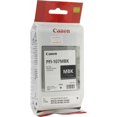 Чернильница Canon PFI-107MBK Black для iPF670/680/685/770/780/785