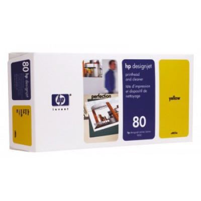 Печатающая головка (№80) + Cleaner HP C4823A YELLOW для HP designjet 1000 series