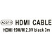 AOpen ACG711-3м Кабель HDMI to HDMI (19M -19M) 3м ver2.0