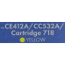 Картридж NV-Print аналог CE412A/CC532A/Cartridge 718 Yellow дляHP M351/375/451/475 /CP2025, Canon LBP-7200/8350