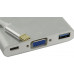 Greenconnect GCR-AP25 Кабель-адаптер USB-С - VGA 15F+USB3.0+USB-C