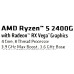 CPU AMD Ryzen 5 2400G BOX (YD2400C)  3.6 GHz/4core/SVGA RADEON RX Vega 11/2+4Mb/65W Socket AM4