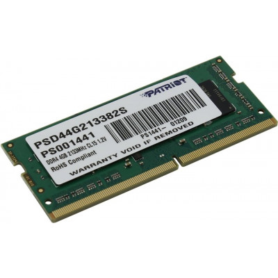 Patriot PSD44G213382S DDR4 SODIMM 4Gb PC4-17000 CL15 (for NoteBook)