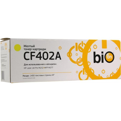 Картридж Bion CF402A Yellow для HP LJ Pro M252/M277