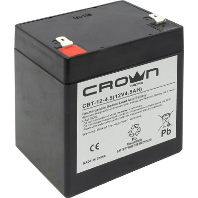 Аккумулятор CROWN Micro CBT-12-4.5 (12V, 4.5Ah) для UPS