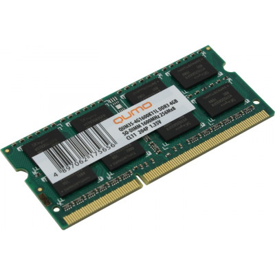 QUMO QUM3S-4G1600K11L DDR3 SODIMM 4Gb PC3-12800 CL11 (for NoteBook)