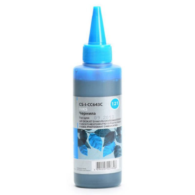 Чернила Cactus CS-I-CC643C Cyan для HP DJ D1663/D2563/D2663/D5563, C4683/C4783 (100мл)