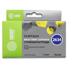 Картридж струйный Cactus CS-EPT2634 желтый (11мл) для Epson Expression Home XP-600/605/700/800