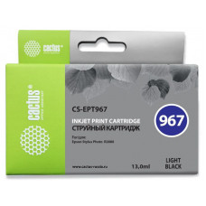 Картридж струйный Cactus CS-EPT967 серый (13мл) для Epson Stylus Photo R2880