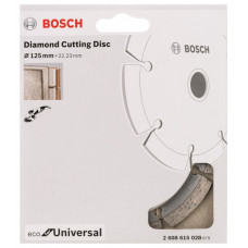 Алмазный диск универсальный Bosch ECO Universal (2608615028) d-125мм d(посад.)-22.23мм (угловые шлифмашины)