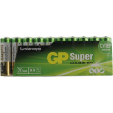 GP Super 15A-2CRVS20 (LR6) Size AA, 1.5V, щелочной (alkaline) уп. 20шт