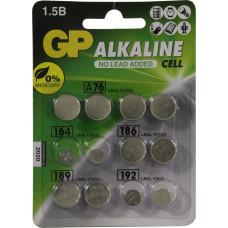 GP ACM01F—2CR12 Набор батареек щелочных (alkaline) 1.5V, 4xLR44, 2xLR43, 2xLR41, 2xLR621, 2xLR1130