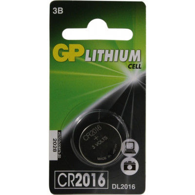 GP Lithium Cell CR2016 (Li, 3V)
