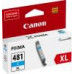 Чернильница Canon CLI-481XLC Cyan для Pixma TR7540/TR8540/TS6140/TS8140/TS9140