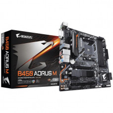 GIGABYTE B450 AORUS M (RTL) AM4 B450 2xPCI-E DVI+HDMI GbLAN SATA RAID MicroATX 4DDR4