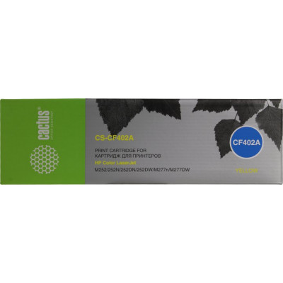 Картридж Cactus CS-CF402A Yellow для HP Color LJ Pro M252/M252n/M252dn/M252dw/M277n/M277dw